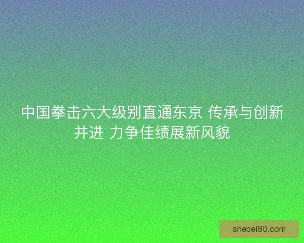 中国拳击六大级别直通东京 传承与创新并进 力争佳绩展新风貌 中国拳击六大级别直通东京 传承与创新并进 力争佳绩展新风貌